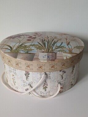 Beautiful Floral Round Storage Box Hat Box From 2004